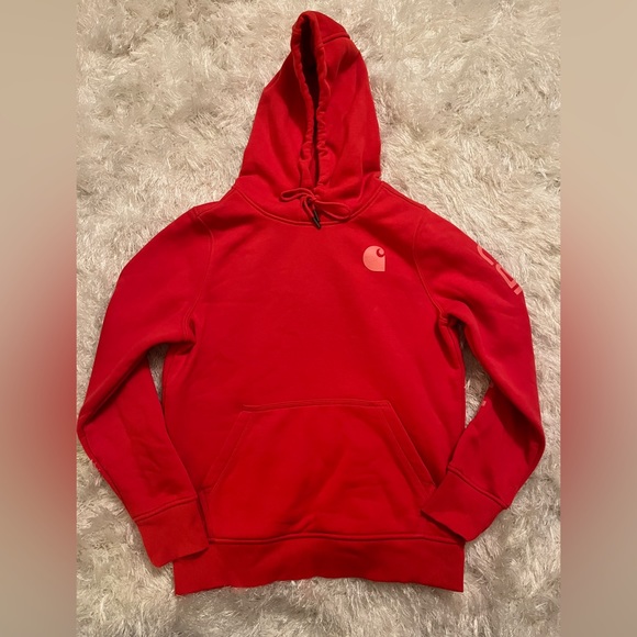 Carhartt Tops - Carhartt hoodie in scarlet red